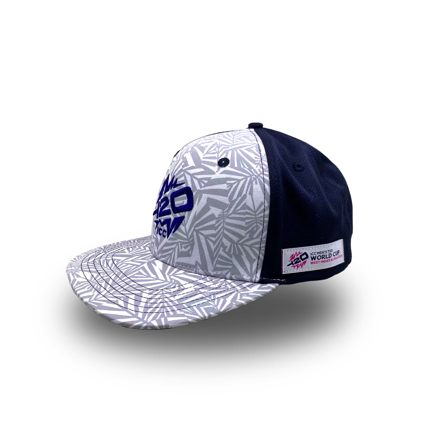 ICC T20 World Cup Zig Zag White & Navy Cap - West Indies & USA 2024 Edition