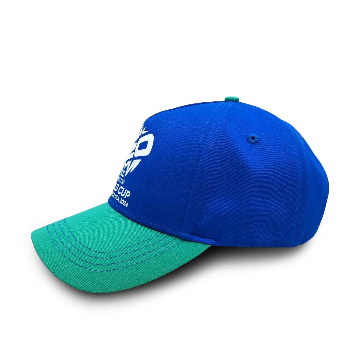 ICC T20 World Cup Electric Blue Mint Cap - West Indies & USA 2024 Edition