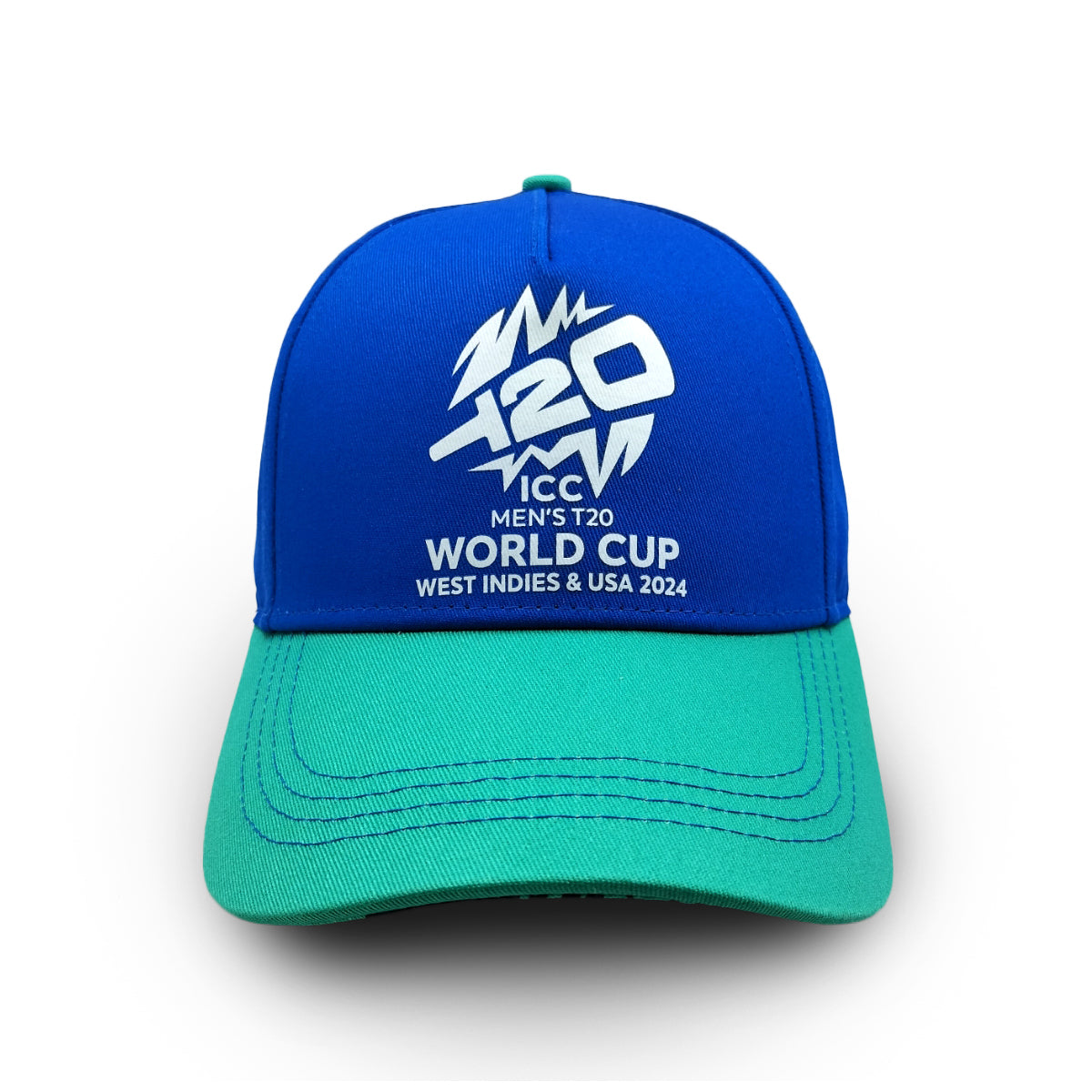 🎁 ICC T20 World Cup Electric Blue Mint Cap - West Indies & USA 2024 Edition (100% off)