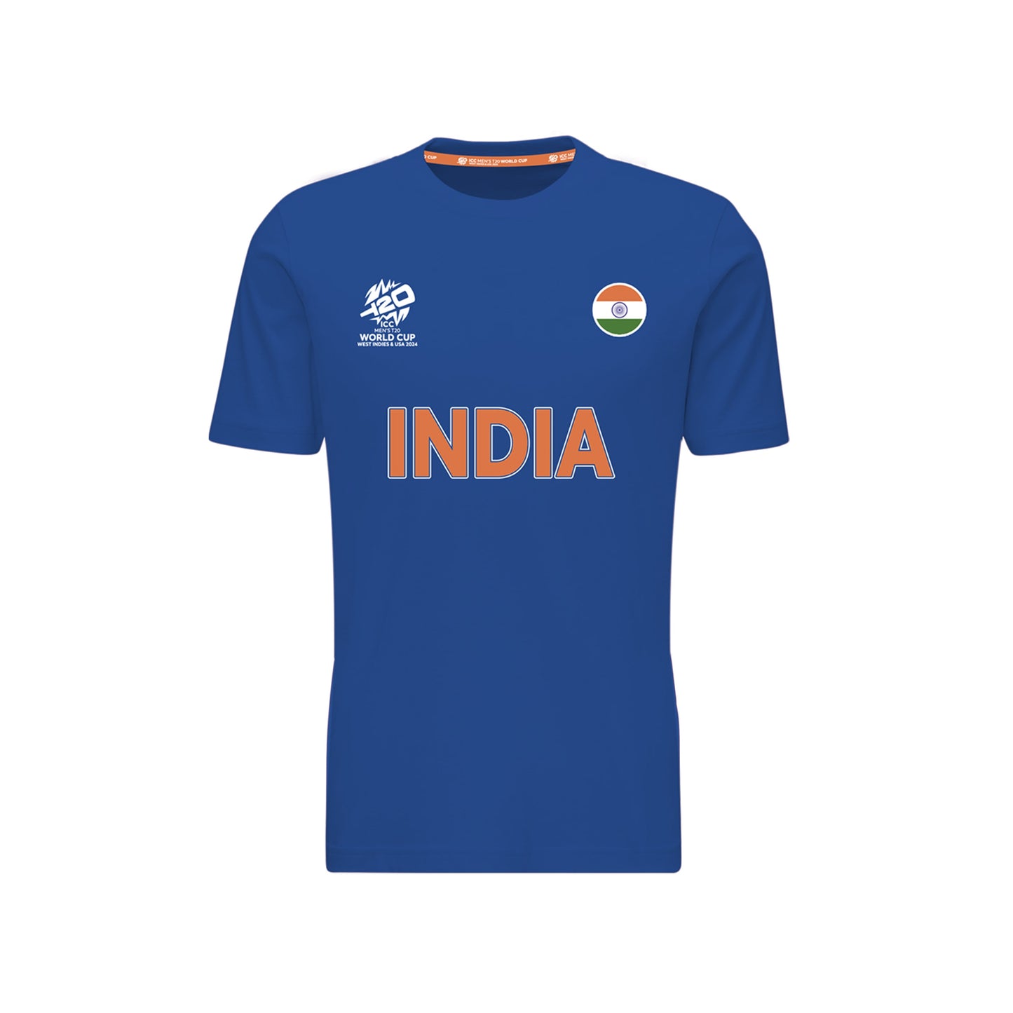 🎁 ICC T20 India Cricket Country Jersey Blue T-shirt (100% off)