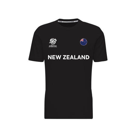 ICC T20 New Zealand Cricket Country Jersey Black T-shirt