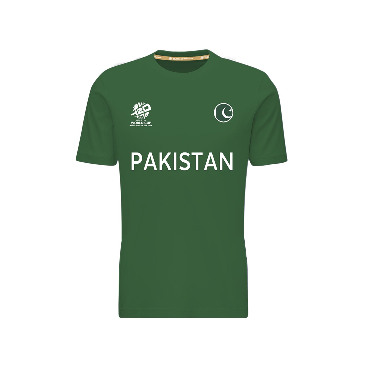 🎁 ICC T20 Pakistan Cricket Country Jersey Green T-shirt (100% off)