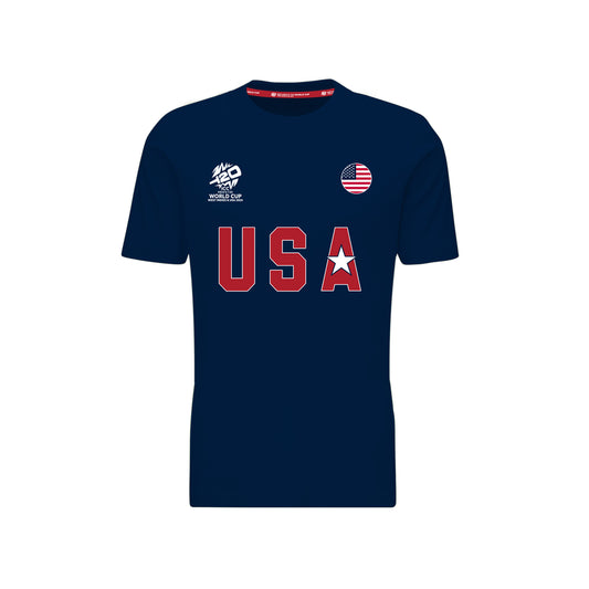 ICC T20 USA Cricket Country Jersey Navy T-shirt