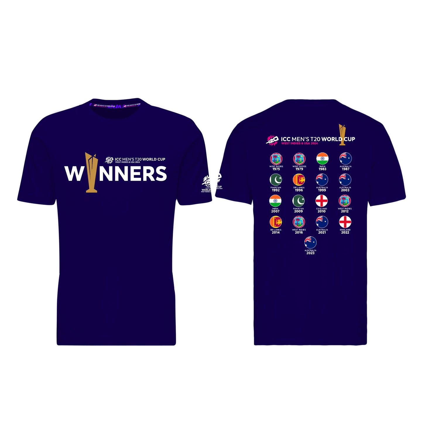 🎁 ICC T20 Cricket Winners Navy T-shirt (100% off)