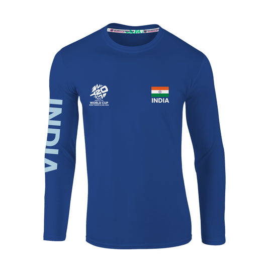 ICC T20 Cricket India Blue Longsleeve
