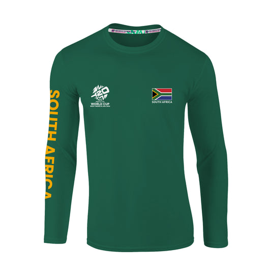 ICC T20 Cricket South Africa Green Longsleeve