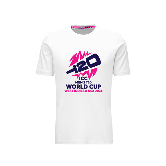 ICC Men's T20 World Cup West Indies & USA 2024 White T-shirt