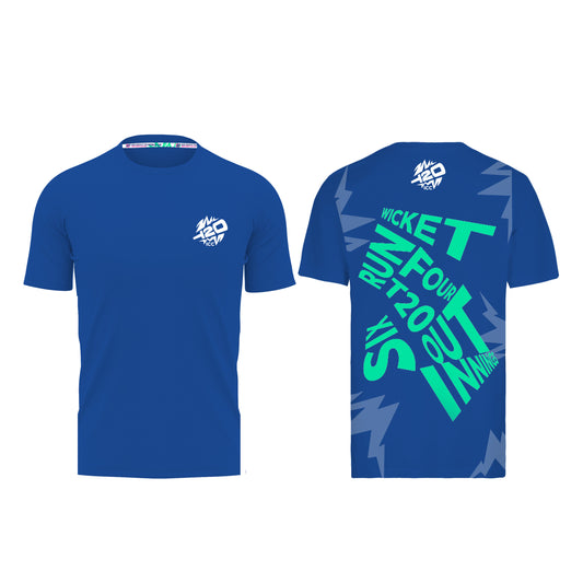 ICC T20 World Cup Blue Performance T-shirt
