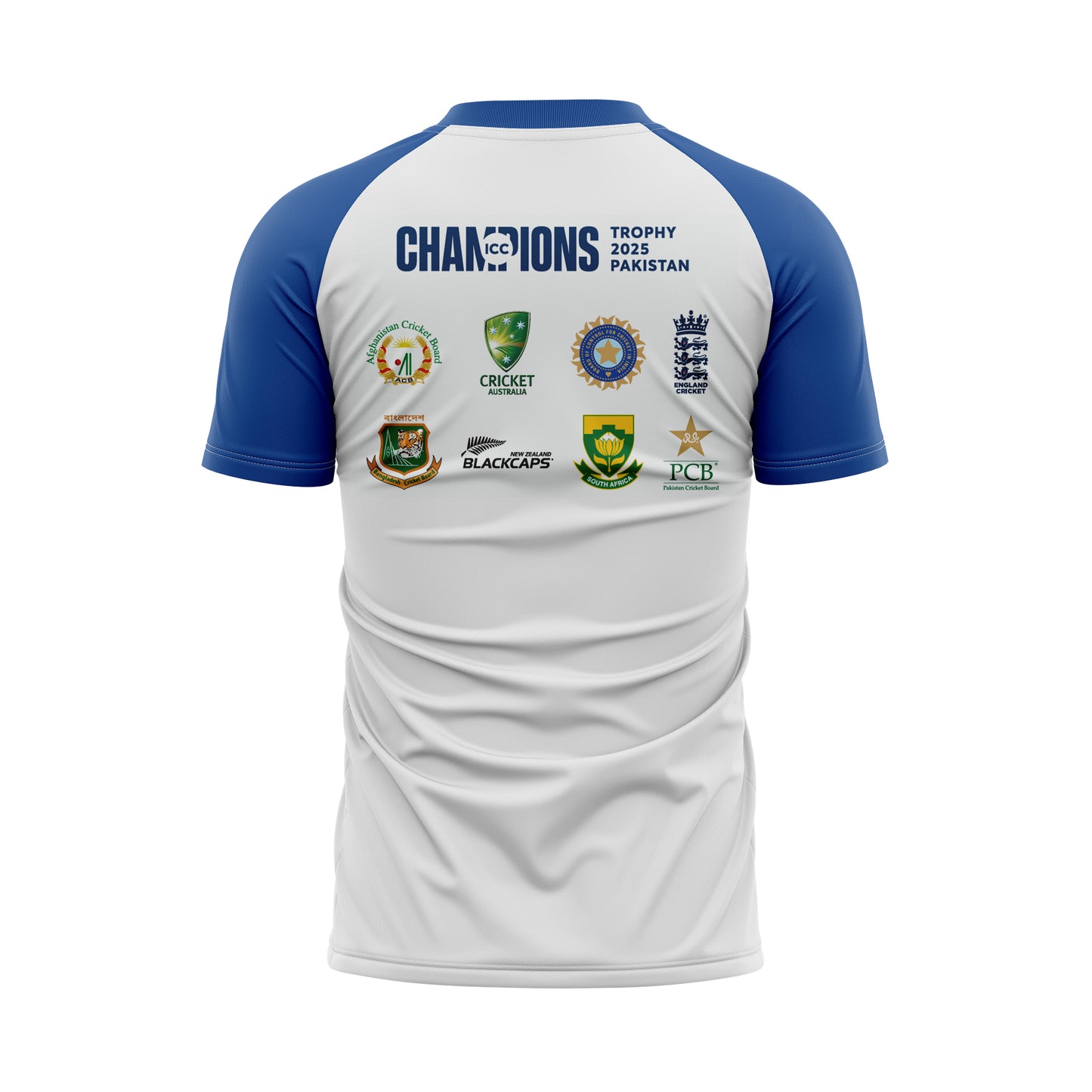 ICC Champions Trophy 2025 All Nations White Jersey T-shirt