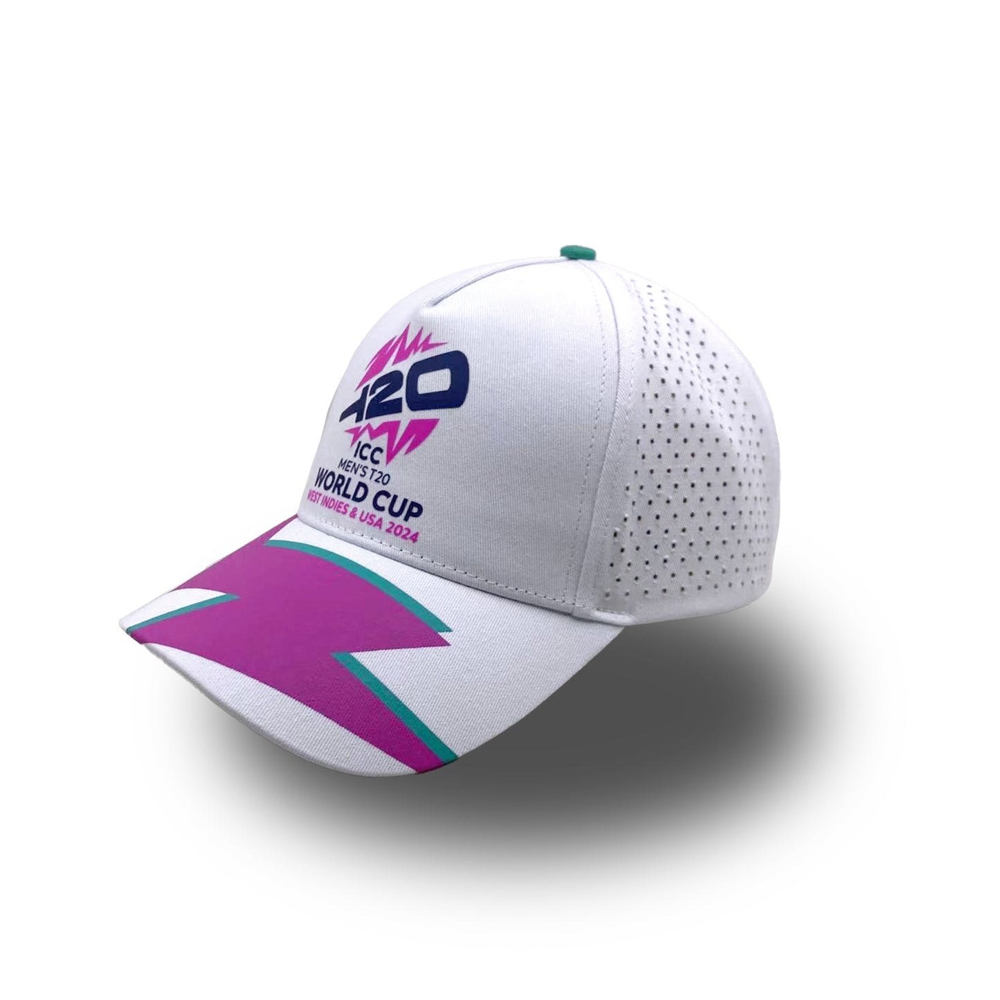 ICC T20 World Cup White Bolt Cap - West Indies & USA 2024 Edition
