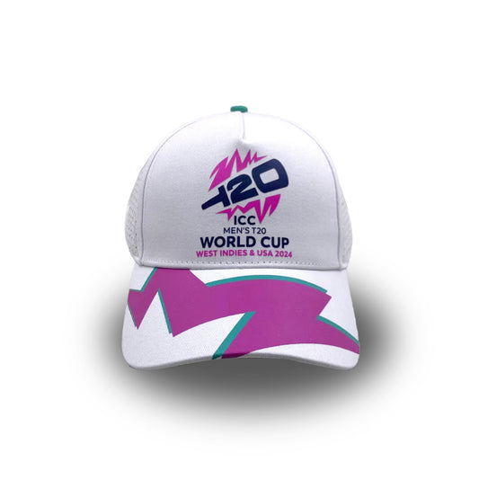 ICC T20 World Cup White Bolt Cap - West Indies & USA 2024 Edition