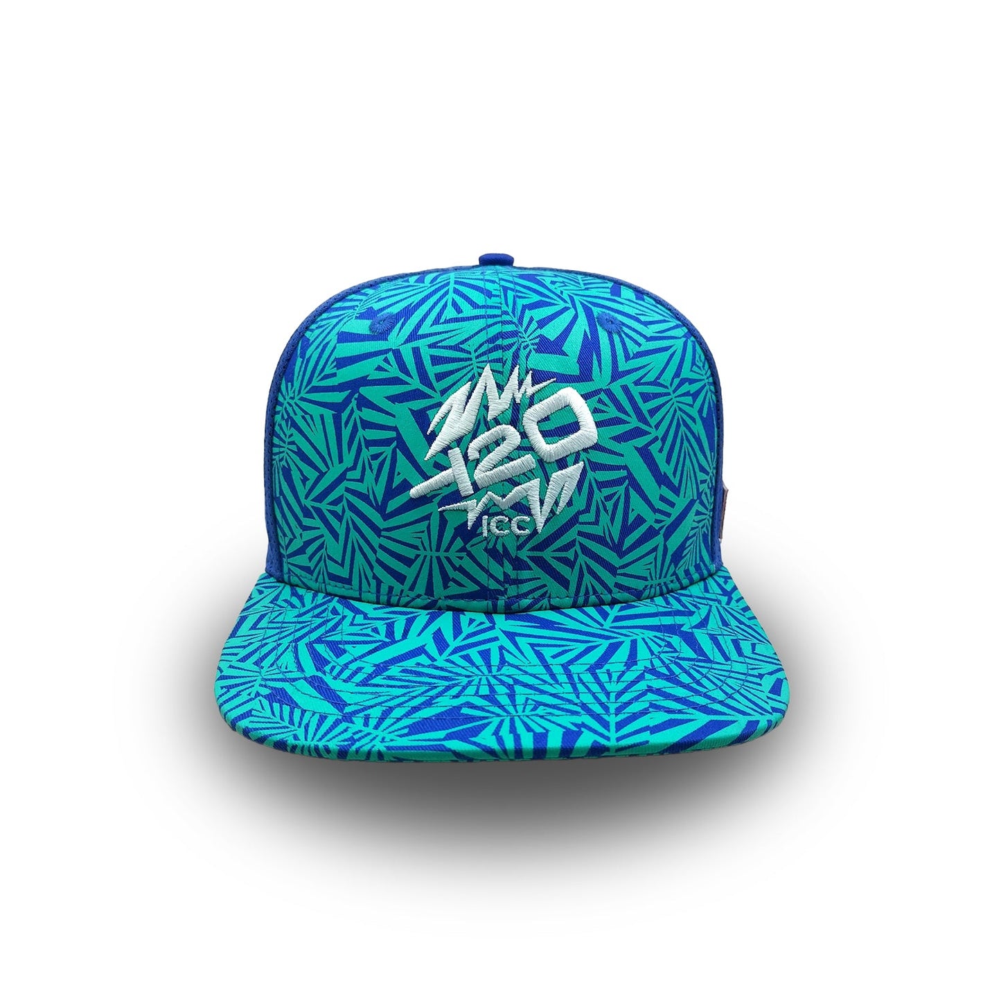 🎁 ICC T20 World Cup Zig Zag Mint & Electric Blue Cap - West Indies & USA 2024 Edition (100% off)