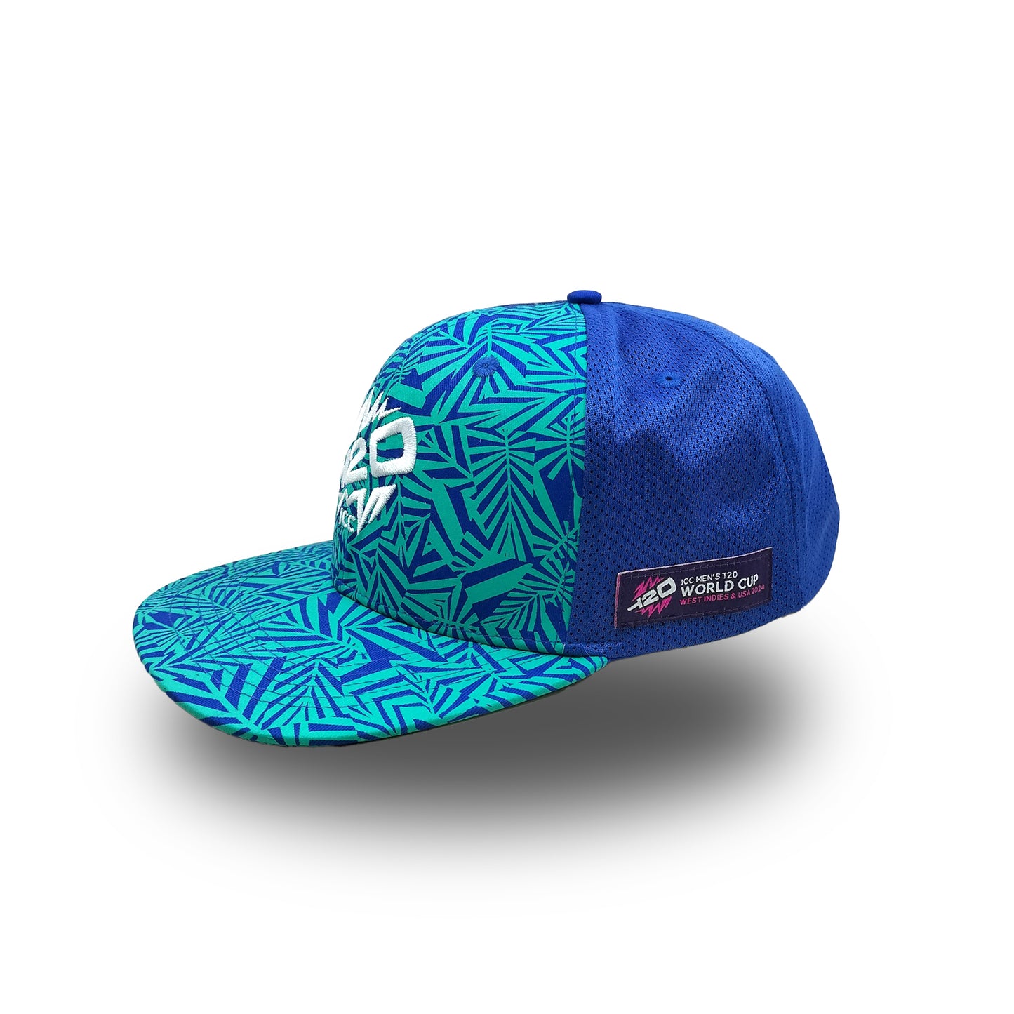 ICC T20 World Cup Zig Zag Mint & Electric Blue Cap - West Indies & USA 2024 Edition