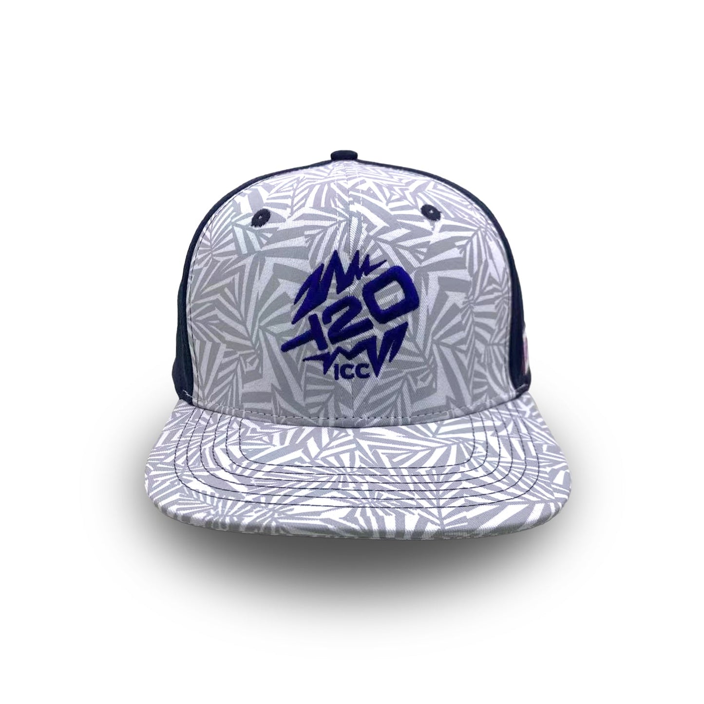 🎁 ICC T20 World Cup Zig Zag White & Navy Cap - West Indies & USA 2024 Edition (100% off)