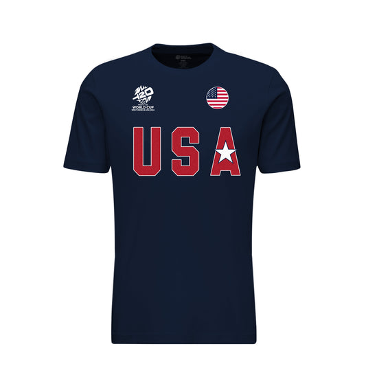 USA ICC Men's T20 World Cup Official Navy Team T-shirt