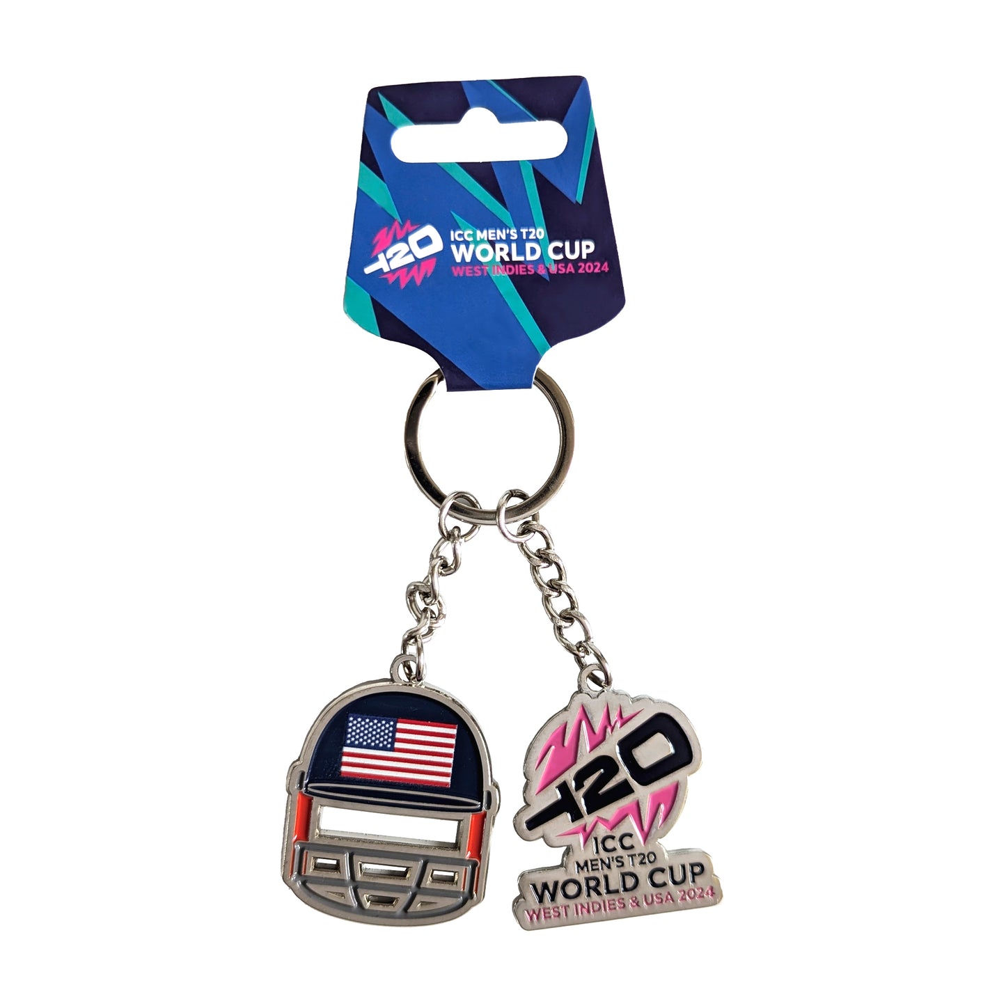 ICC T20 World Cup USA Multicolor Flat Helmet Keyring