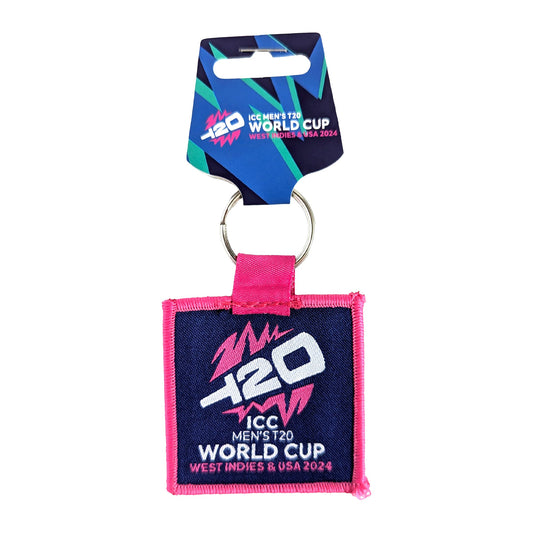 ICC T20 World Cup Square EMB Pink Keyring