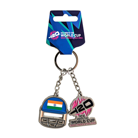 ICC T20 World Cup India Multicolor Flat Helmet Keyring