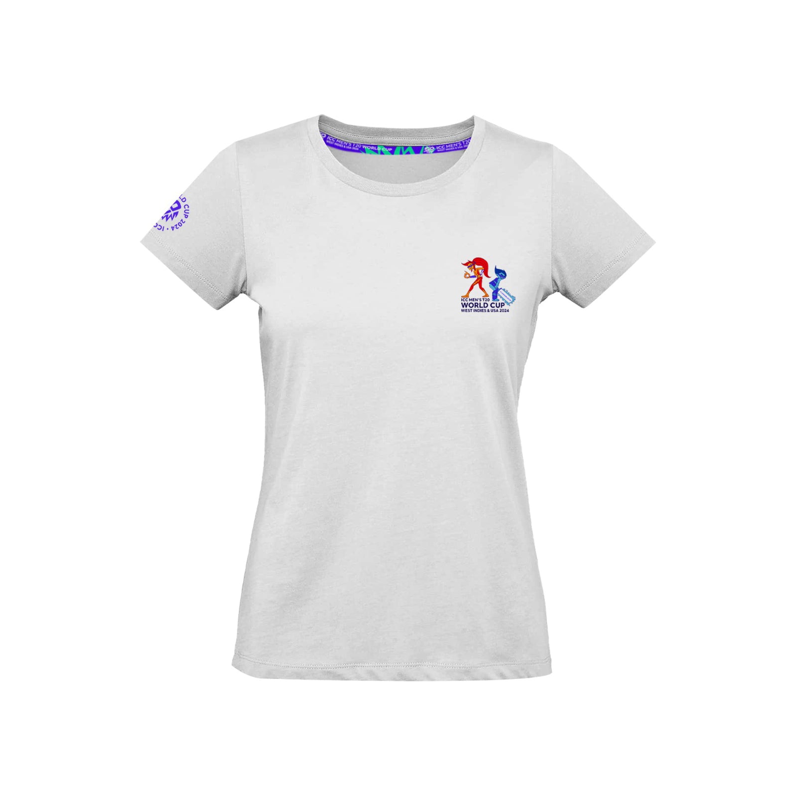 Blaze & Tonk Women's White T-shirt - ICC Men's T20 World Cup West Indi ...